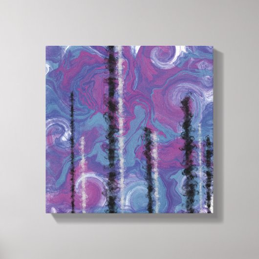 AJOのクリスタルタワーズ抽象芸術 キャンバスプリント (正面)