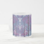 AJOのクリスタルタワーズ抽象芸術 フロストグラスマグカップ (正面左)