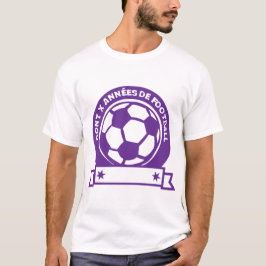 ajouter age ans anniversaire football annee logo t tシャツ