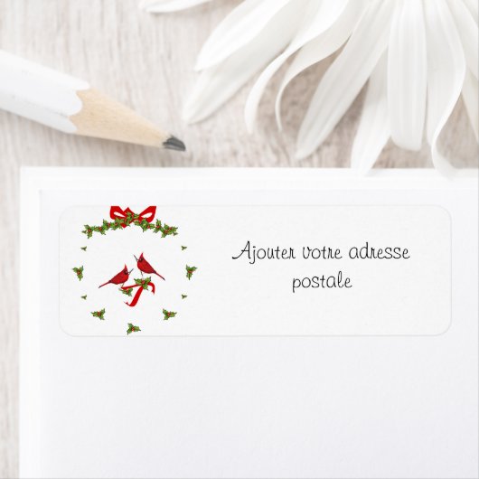 Ajoutez votre adresse à cette étiquette de Noël ラベル (インサイチュ)