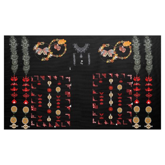 Ajrak like Style ファブリック (ヤード)