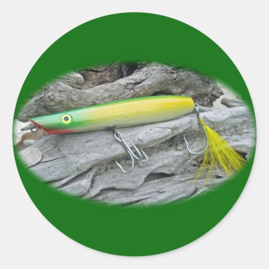 AJSポッパー「グリーングリーン」塩水魚釣りルアー ラウンドシール (正面)