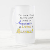 AKの生存! 22のozの曇らされたガラスのマグ フロストグラスビールジョッキ (正面左)