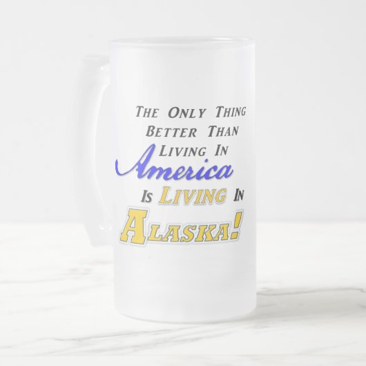 AKの生存! 22のozの曇らされたガラスのマグ フロストグラスビールジョッキ (正面左)