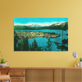 AKアラスカ州シーワードのタウンビュー キャンバスプリント (インサイチュ (リビング))