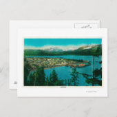 AKアラスカ州シーワードのタウンビュー ポストカード (正面/裏面)