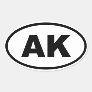 AKアラスカ 楕円形シール