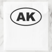 AKアラスカ 楕円形シール (バッグ)