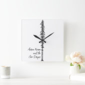 AK1Dビッグトールツリークロック スクエア壁時計 (ホーム)