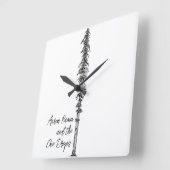 AK1Dビッグトールツリークロック スクエア壁時計 (傾斜)