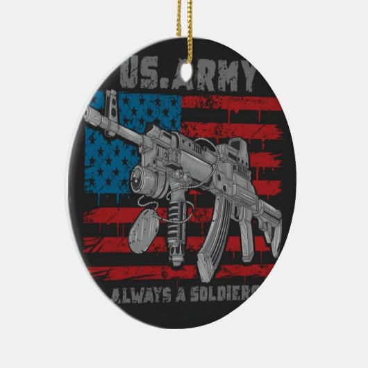 AK47機関銃 セラミックオーナメント (右)