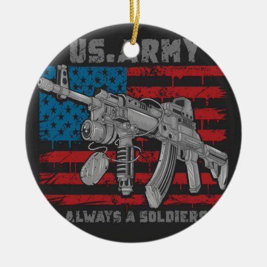 AK47機関銃 セラミックオーナメント (正面)