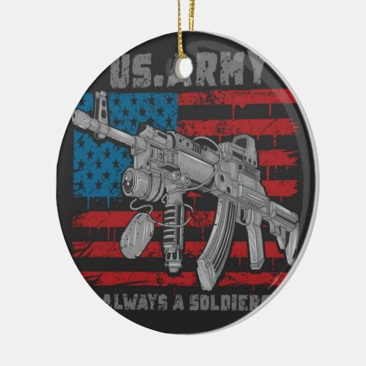 AK47機関銃 セラミックオーナメント (左)