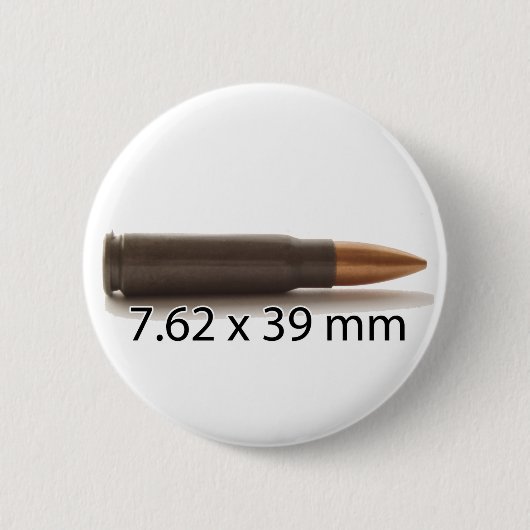 AK47 Ammo 7.62x39 mm丸ボタン 缶バッジ (正面)