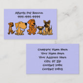 AK-おもしろいの小犬の漫画の名刺 名刺 (正面/裏面)