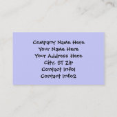 AK-おもしろいの小犬の漫画の名刺 名刺 (裏面)