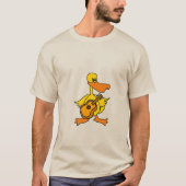 AK – ギタおもしろいーシャツ付きアヒル Tシャツ (正面)