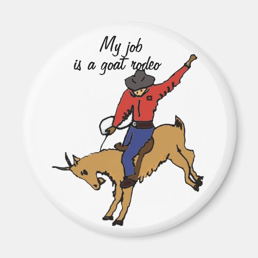 AK – ヤギのロデオ磁石 マグネット (正面)