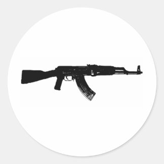 AK-47シルエット ラウンドシール