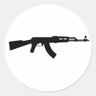 AK-47ステッカー ラウンドシール