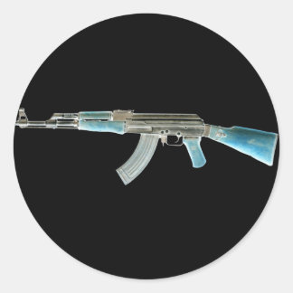 AK-47ネガティブブルー ラウンドシール