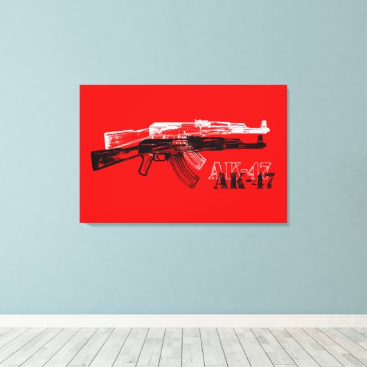 AK 47 キャンバスプリント (インサイチュ (ウッドフロア))