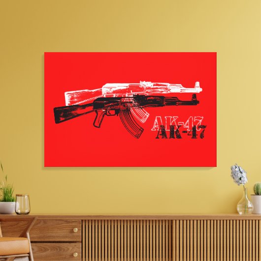 AK 47 キャンバスプリント (インサイチュ (リビング))