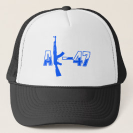 AK-47 AKMアサルトライフルのロゴブルー.png キャップ