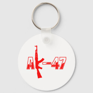 AK-47 AKMアサルトライフルのロゴRed.png キーホルダー