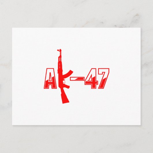 AK-47 AKMアサルトライフルのロゴRed.png ポストカード (正面)