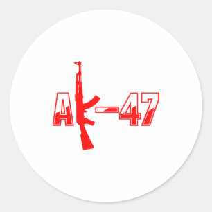 AK-47 AKMアサルトライフルのロゴRed.png ラウンドシール