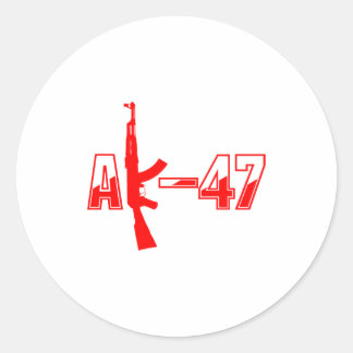 AK-47 AKMアサルトライフルのロゴRed.png ラウンドシール