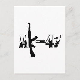 AK-47 AKMアサルトライフルロゴ ポストカード