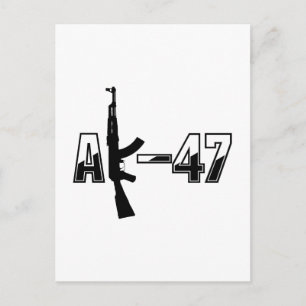 AK-47 AKMアサルトライフルロゴ ポストカード