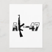 AK-47 AKMアサルトライフルロゴ ポストカード (正面)