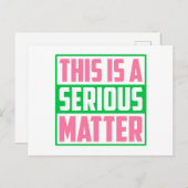 AKAこれは深刻な問題である1908 ポストカード (正面/裏面)