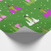 AKAラッインスパイアプ紙 |ピンクと緑 ラッピングペーパー (角)