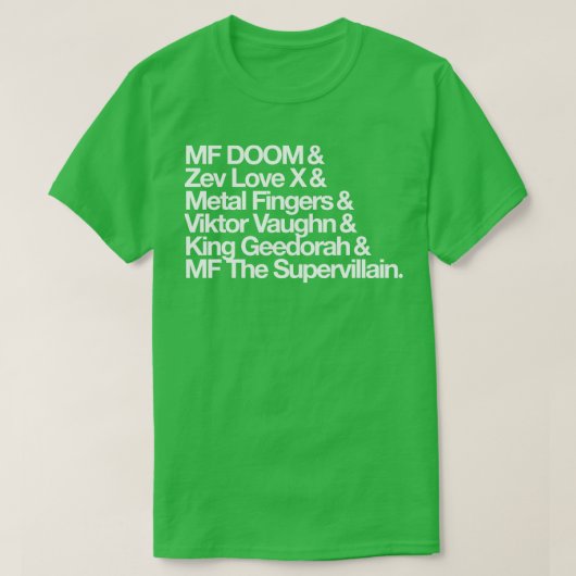 AKA MF DOOM Tシャツ (デザイン正面)