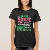 AKA Nurse Pretty Nursing Nurse Week Scrub RN ICU E Tシャツ (正面)