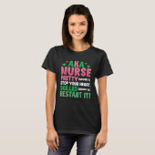 AKA Nurse Pretty Nursing Nurse Week Scrub RN ICU E Tシャツ (正面フル)