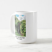 Akaka Falls Hawaii Waterfall Tropical Landscape  コーヒーマグカップ (正面左)