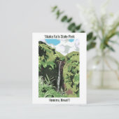 Akaka Falls Hawaii Waterfall Tropical Landscape  ポストカード (スタンド正面)