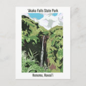 Akaka Falls Hawaii Waterfall Tropical Landscape  ポストカード (正面)