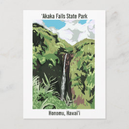 Akaka Falls Hawaii Waterfall Tropical Landscape  ポストカード