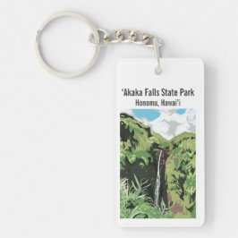 Akaka Falls Hawaii Waterfall Tropical Personalized キーホルダー