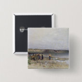 Akarattya 1885年の海岸が付いているバラトン湖 缶バッジ (正面&裏面)