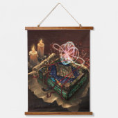 Akasha Codex - mystical esoteric fantasy art 吊り下げ型タペストリー (正面)