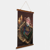 Akasha Codex - mystical esoteric fantasy art 吊り下げ型タペストリー (傾斜あり)