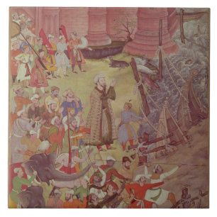 Akbar (r.1556-1605)著壊れるボートの橋 タイル