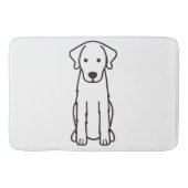 Akbash犬の漫画 バスマット (正面)